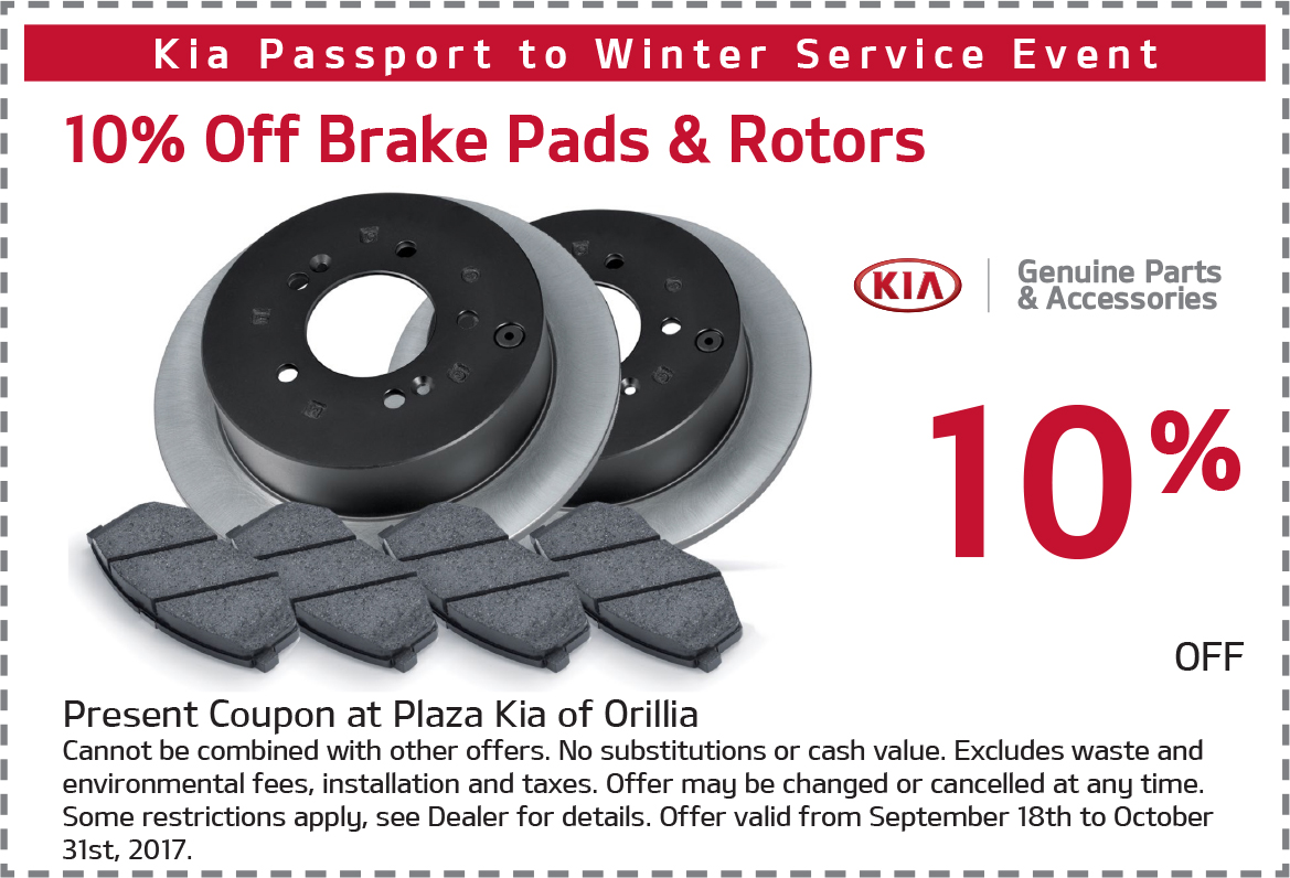 10% Off Kia Brake Pads & Rotors 10% Off Kia Brake Pads & Rotors