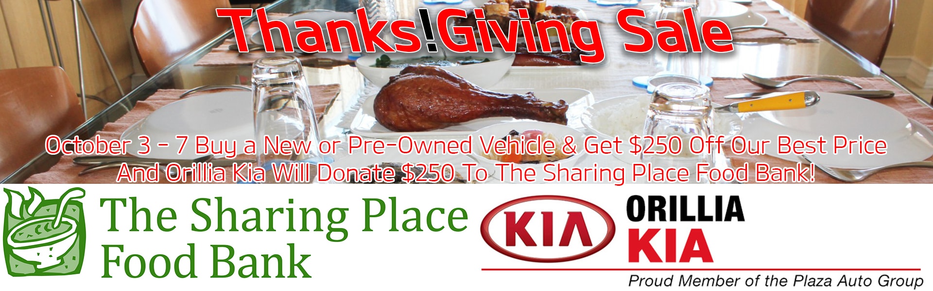 Thanks!Giving Sale October 3 to October 7, 2017