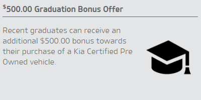 $500.00 Graduation Bonus Offer